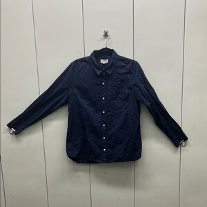 Women’s GAP Navy Blue Long Sleeve Business Button Down